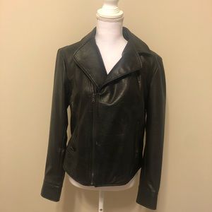 Black faux leather jacket